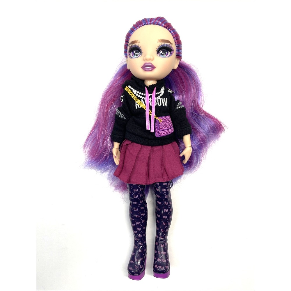Rainbow High Emi Vanda Fashion Doll Orchid Purple Hair Dressed Outfit Boots